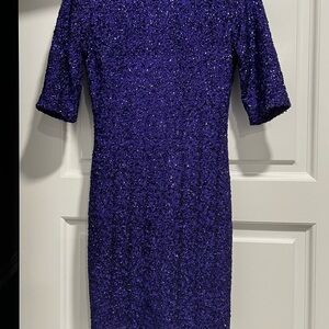 Elegant Purple Sequin Dress
